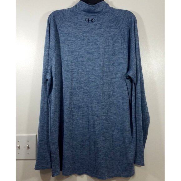 Under Armour Mens 2XL Blue Quarter-Zip Golf Pullover HeatGear Performance Top - Picture 9 of 9